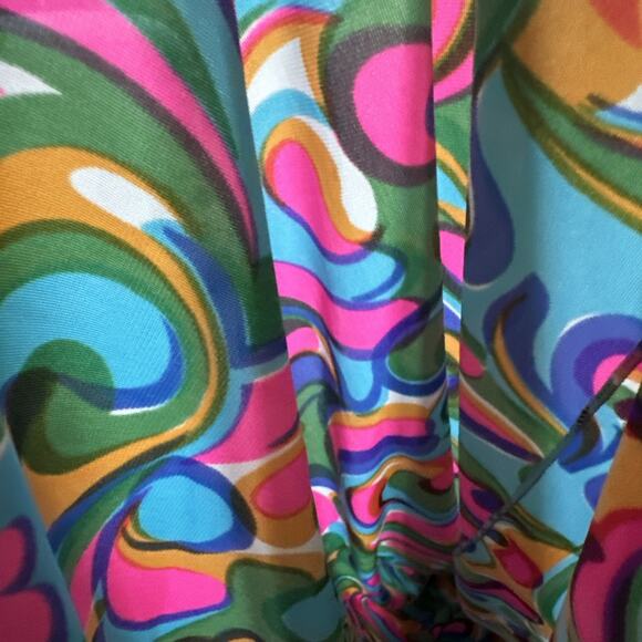 Vintage Sculptress Intimate Long Nightgown Dress Bright Boho 1960s Size Small￼‎ - Picture 9 of 9